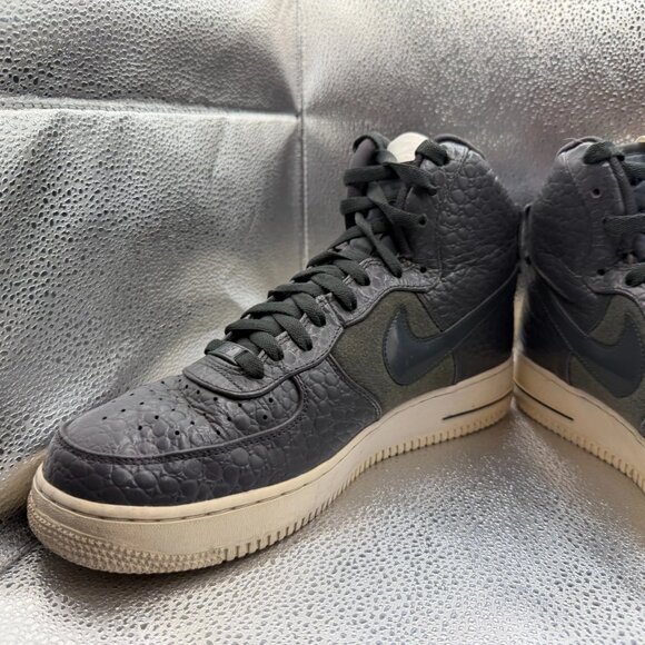 Size 11 Nike Air Force 1 High Premium LE Black‎ White Mens Sneakers 386161-006 main image 11